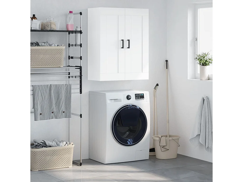 Armoire murale blanc 69,5x34x90 cm bois d'ingénierie FR67009