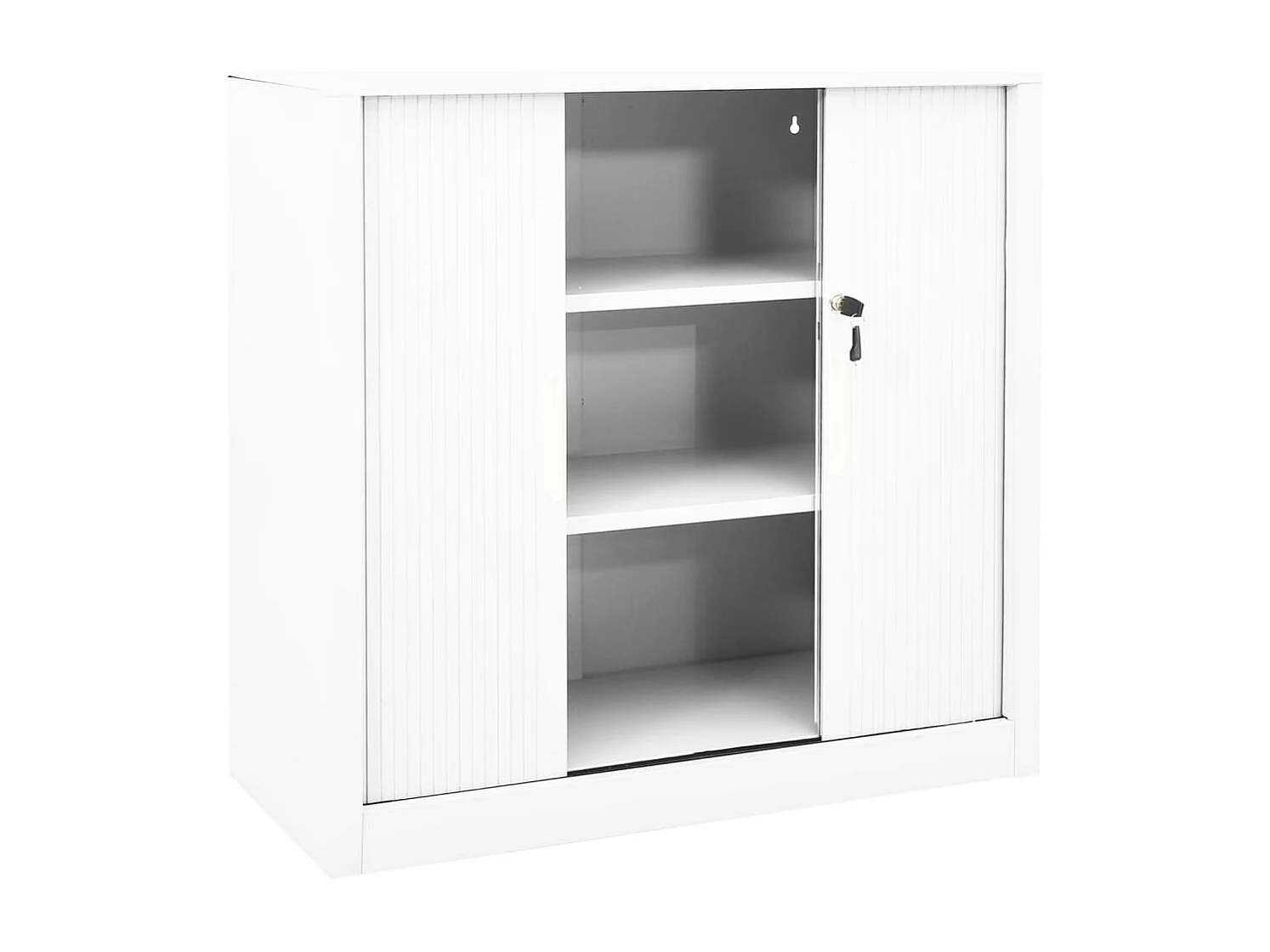 Armoire à portes coulissantes Blanc 90x40x90 cm Acier FR57884