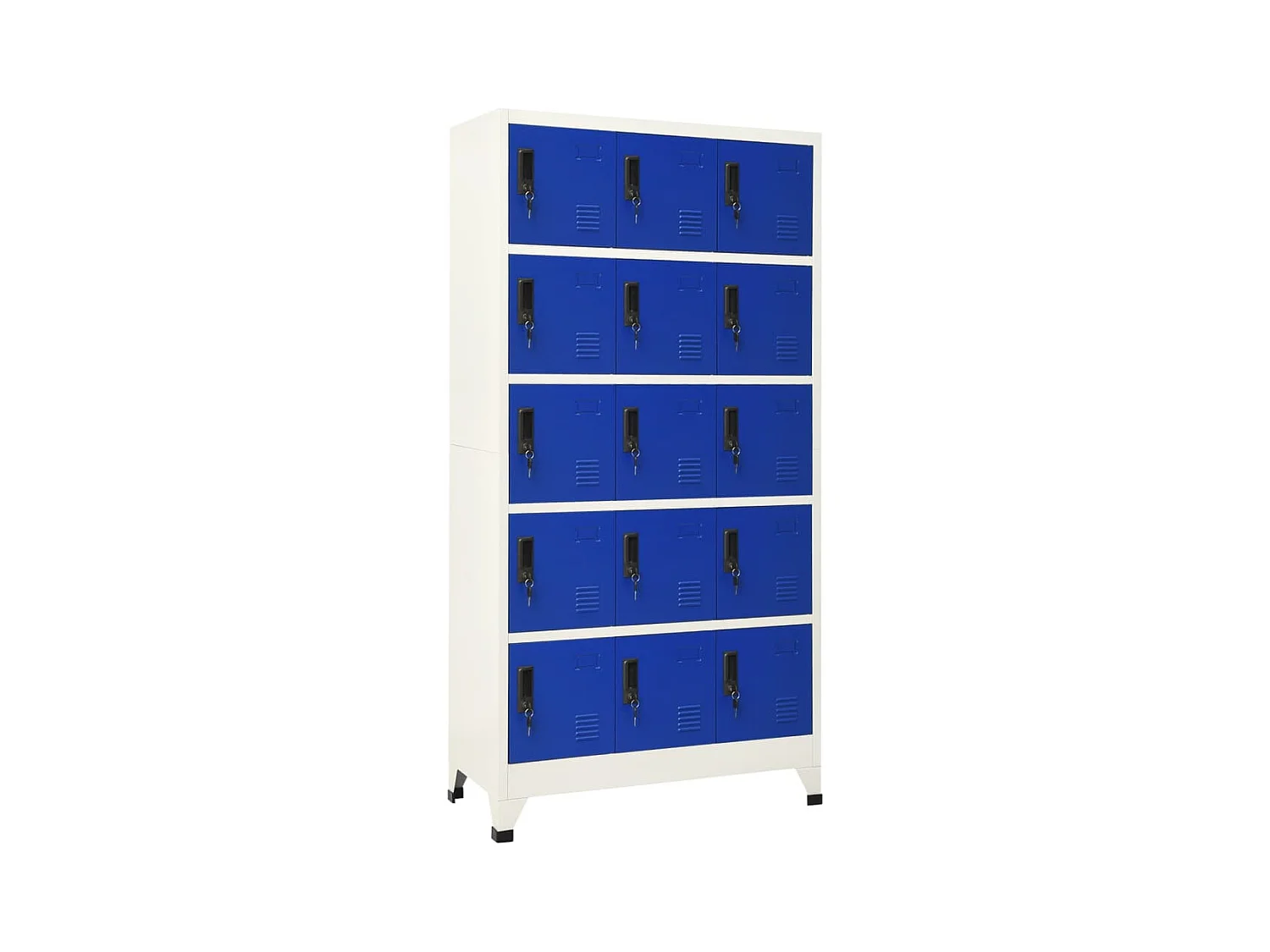 Armoire à casiers Gris et bleu 90x40x180 cm Acier FR99062