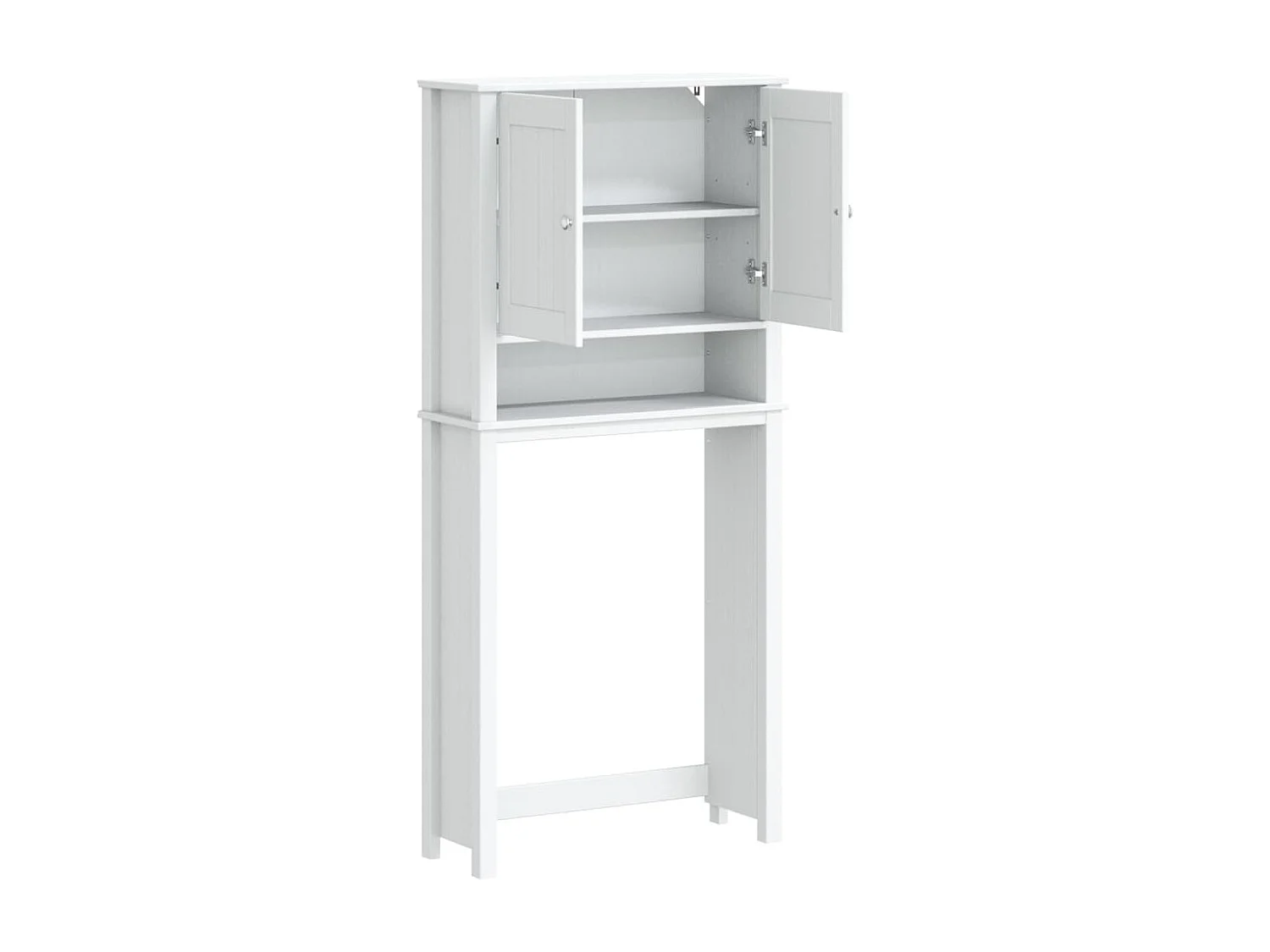 Mueble para lavadora BERG madera maciza blanco 76x27x164,5 cm ES419154