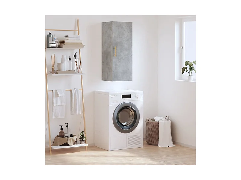 Hangkast 34,5x34x90 cm betongrijs BE485306