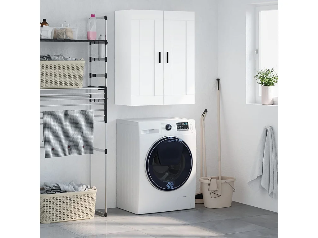 Armoire murale blanc 69,5x34x90 cm bois d'ingénierie FR99908