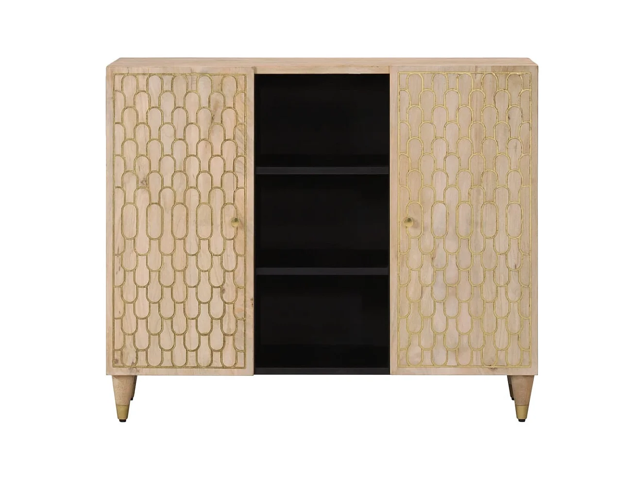 Armoire latérale 90x33x75 cm bois massif de manguier FR30773