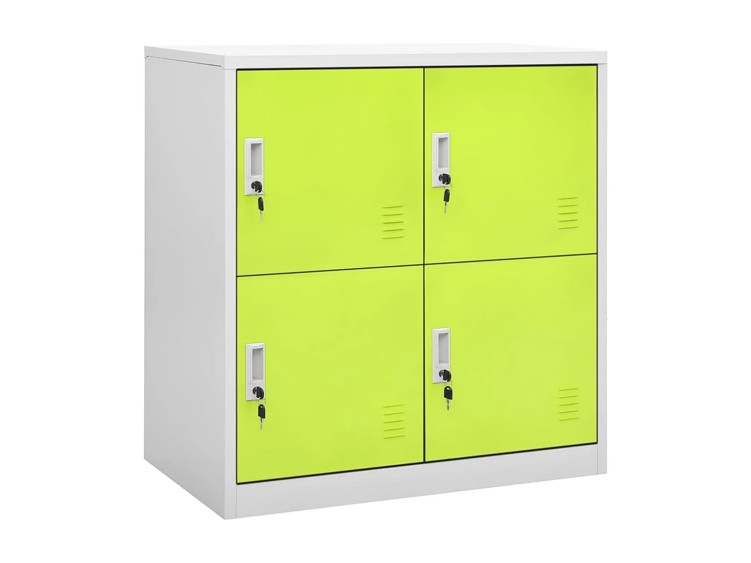 Cacifos 2 pcs 90x45x92,5 cm aço cinzento-claro e verde PT843573