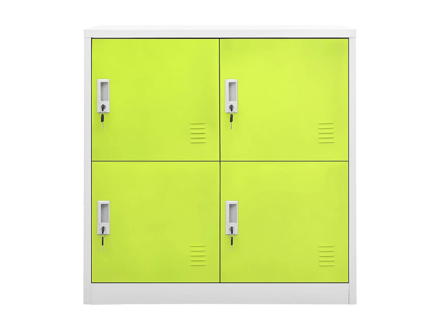 Cacifos 2 pcs 90x45x92,5 cm aço cinzento-claro e verde PT843573