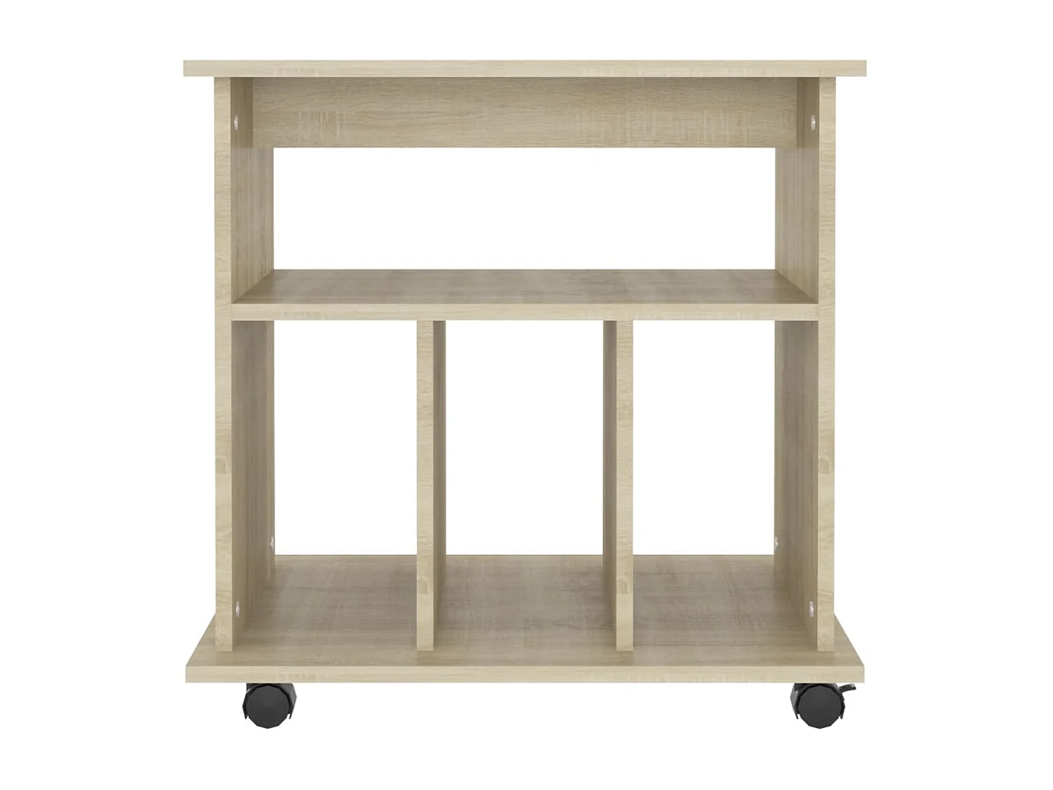 Armario con ruedas madera contrachapada roble Sonoma 60x45x60cm ES953552