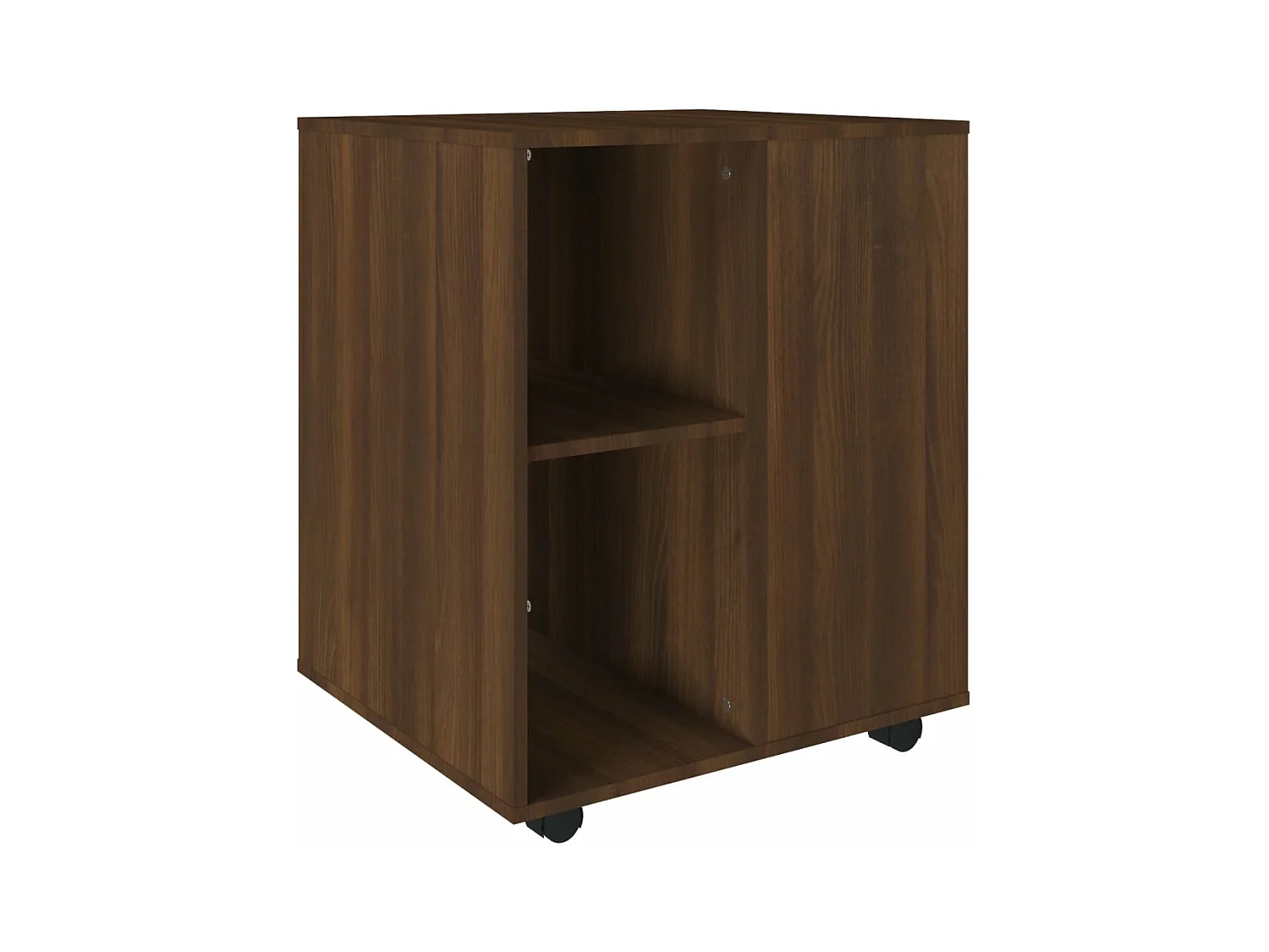 Rolkast 60x53x72 cm bewerkt hout bruin eikenkleur BE841857