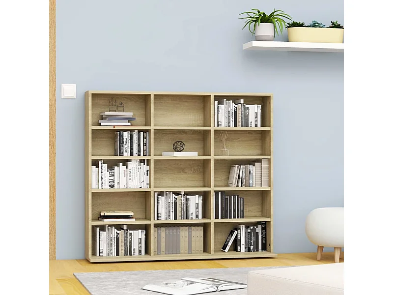 Cd-kast 102x23x89,5 cm bewerkt hout sonoma eikenkleurig BE949263