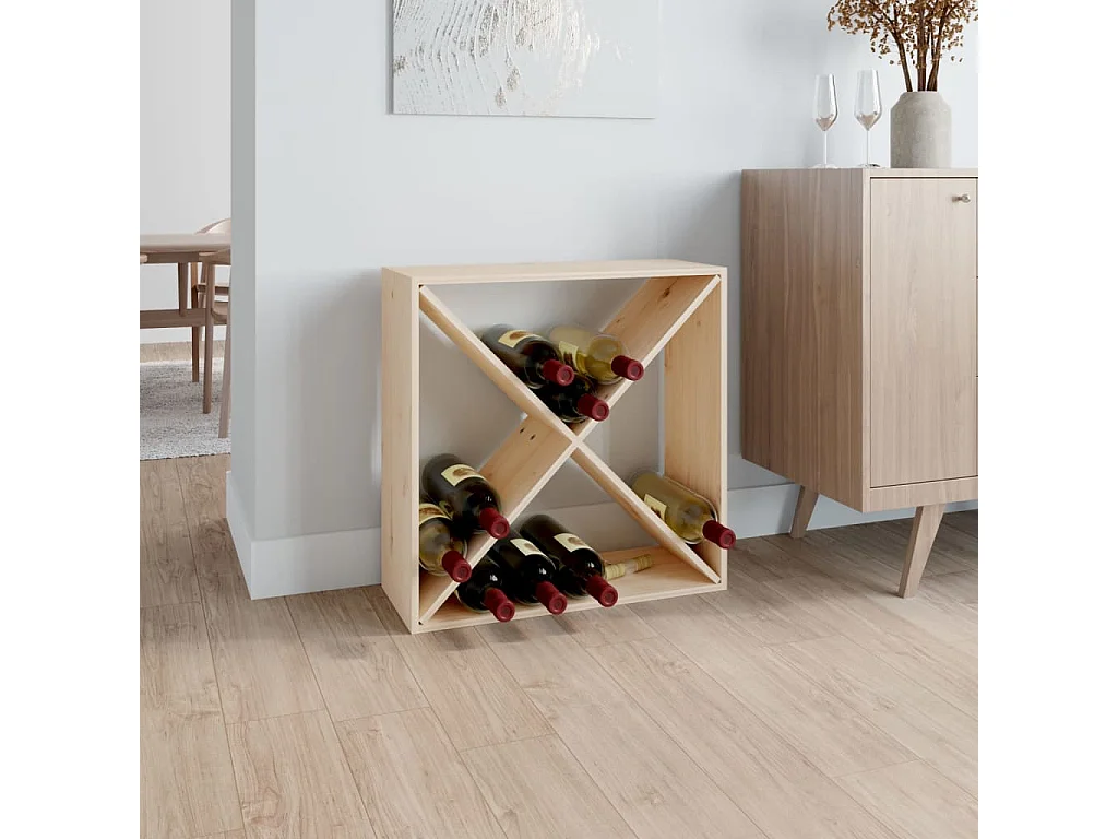 Armoire à vin 62x25x62 cm Bois de pin massif FR19251