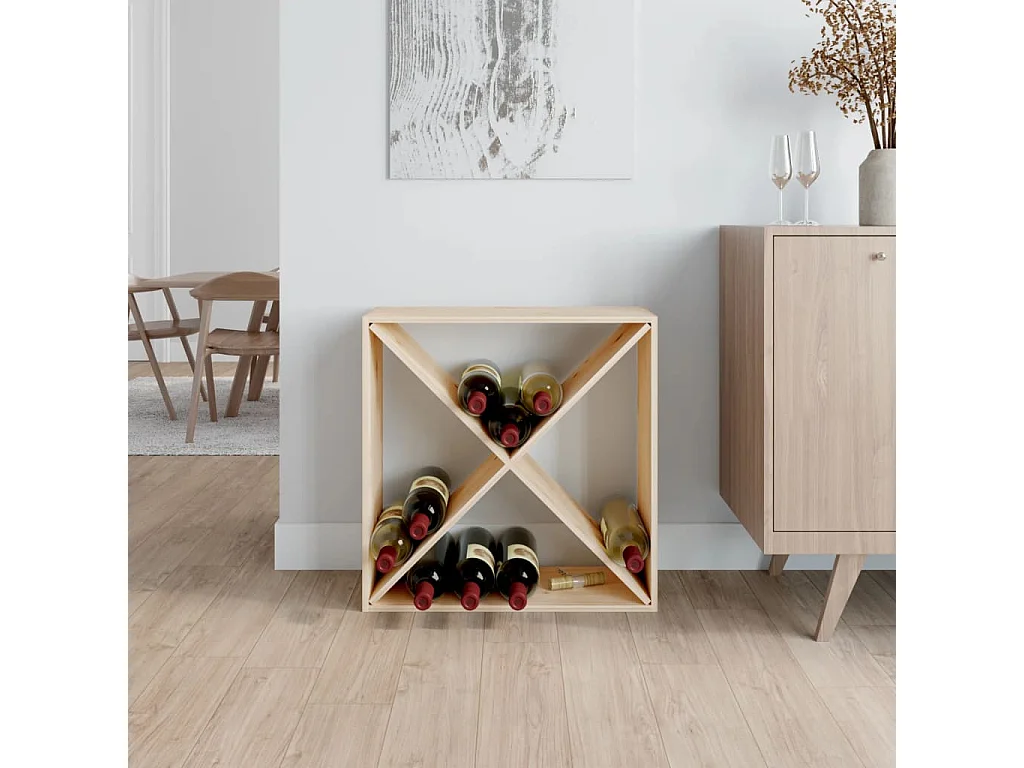 Armoire à vin 62x25x62 cm Bois de pin massif FR19251