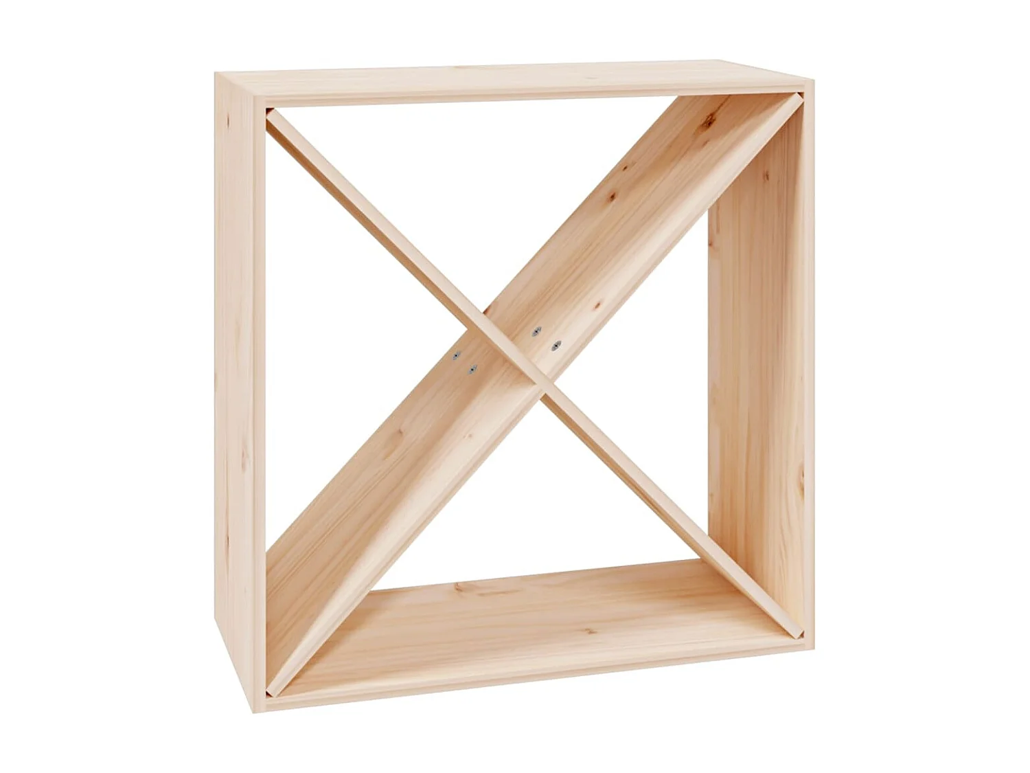 Botellero de madera maciza de pino 62x25x62 cm ES597853