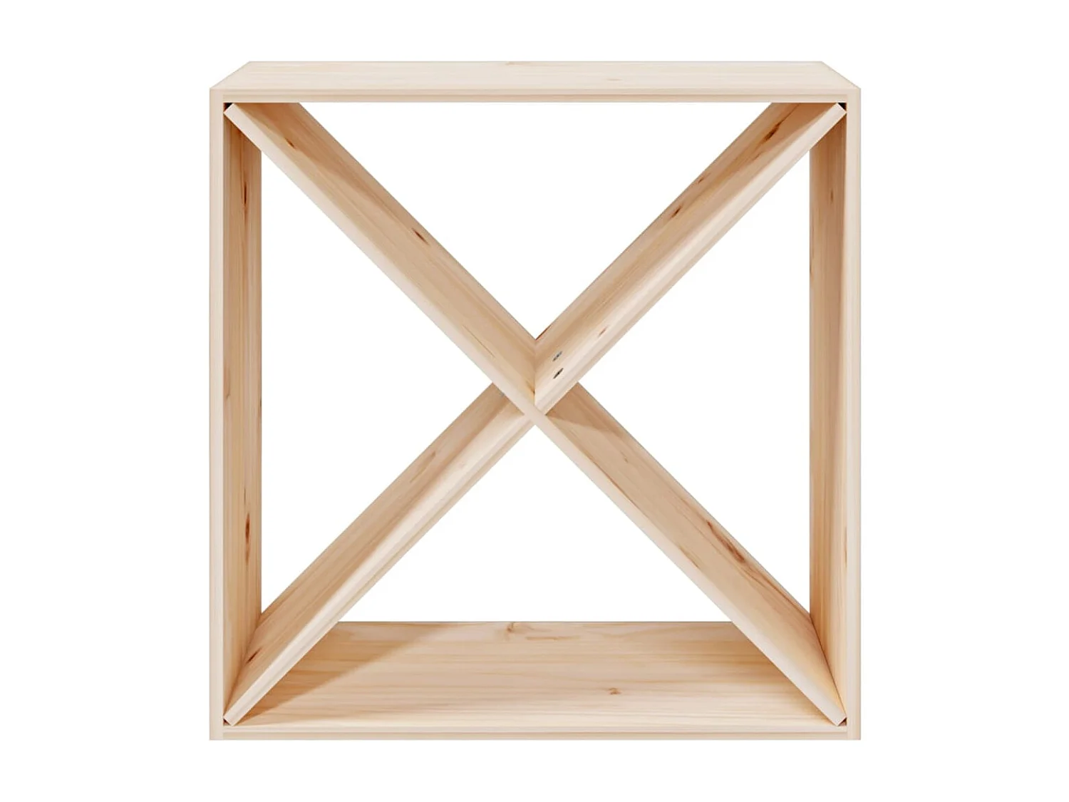 Botellero de madera maciza de pino 62x25x62 cm ES597853