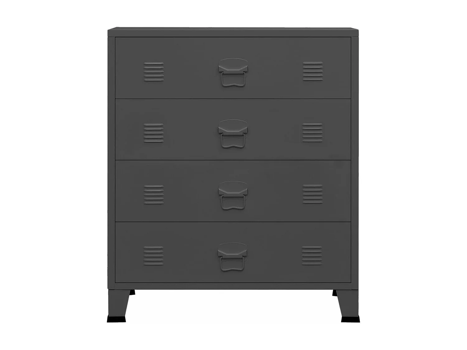 Armoire à tiroirs industrielle Anthracite 78x40x93 cm Métal FR81429