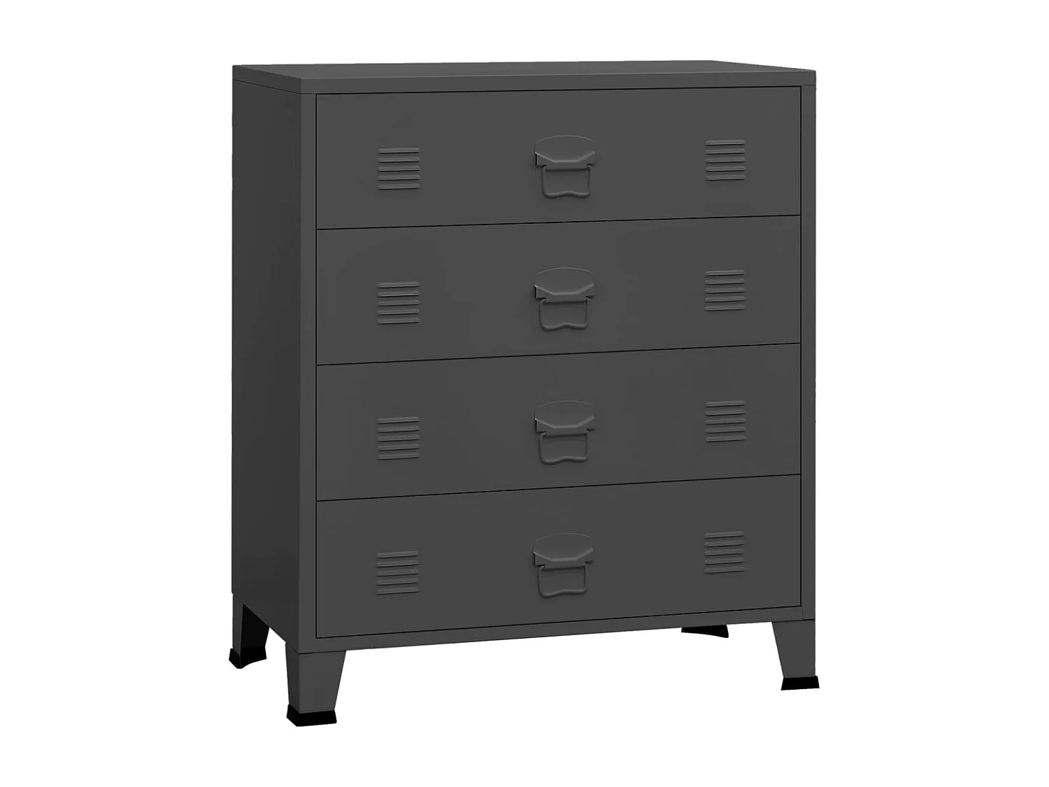 Armoire à tiroirs industrielle Anthracite 78x40x93 cm Métal FR81429
