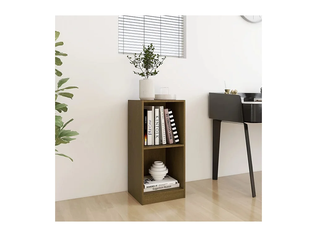 Armoire d'appoint Marron miel 35,5x33,5x76cm Bois de pin massif FR11932