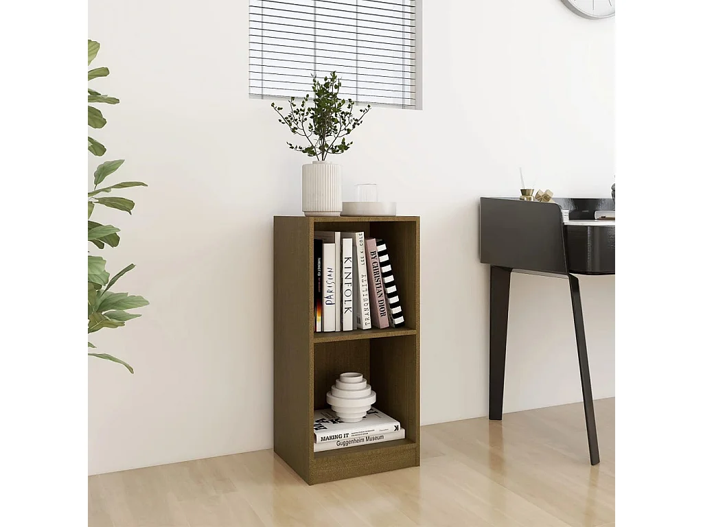 Armoire d'appoint Marron miel 35,5x33,5x76cm Bois de pin massif FR11932