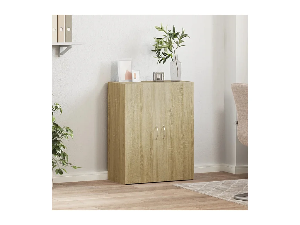 Archiefkast 60x32x77,5 cm bewerkt hout sonoma eikenkleurig BE266858