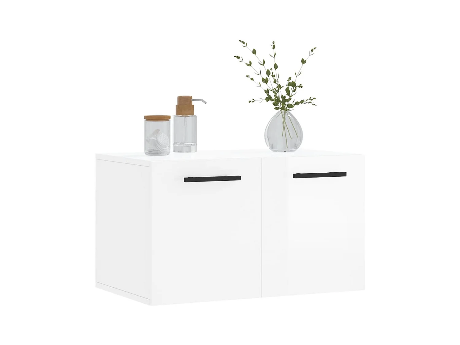 Armoire murale Blanc brillant 60x36,5x35 cm Bois d'ingénierie FR97974