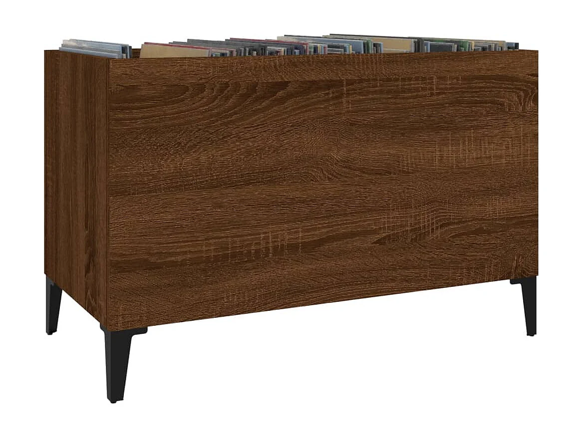 Armoire à disques chêne marron 74,5x38x48 cm bois d'ingénierie FR72231
