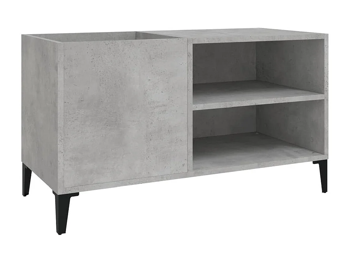 Mueble discos madera contrachapada gris hormigón 84,5x38x48 cm ES637237