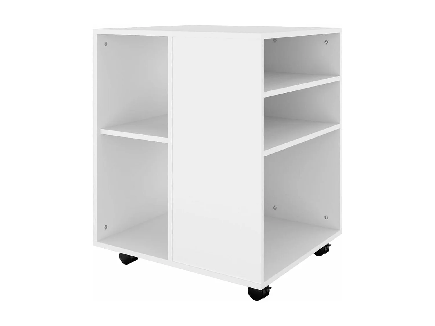 Rolkast 60x53x72 cm bewerkt hout wit BE539824