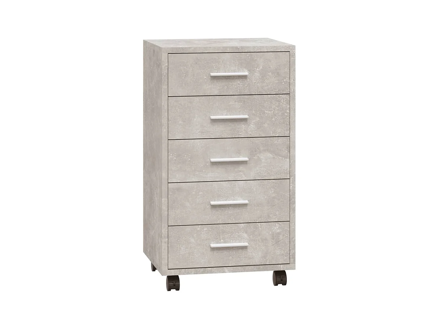 Armoire à tiroirs avec roulettes Gris béton Bois d'ingénierie FR46403