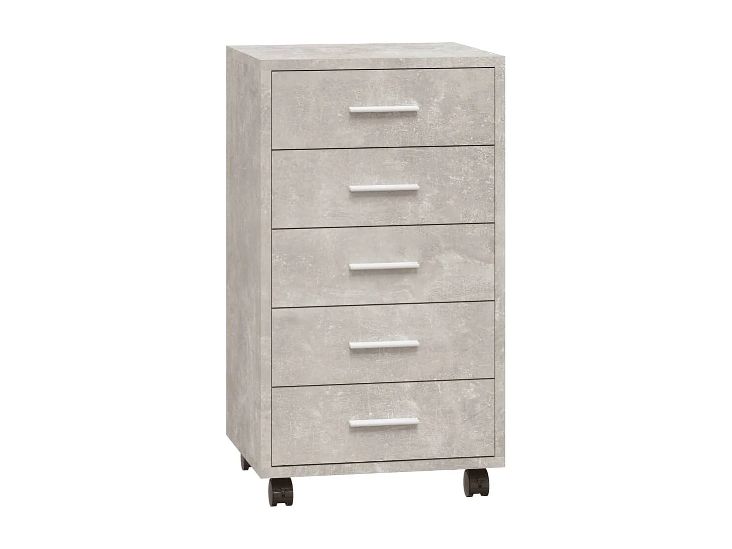 Armoire à tiroirs avec roulettes Gris béton Bois d'ingénierie FR46403