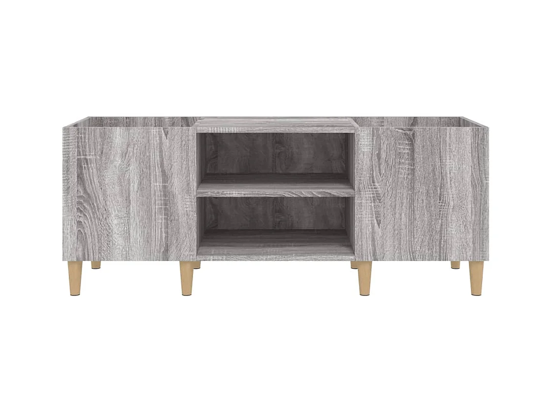 Mueble para discos madera contrachapada gris sonoma 121x38x48cm ES915641
