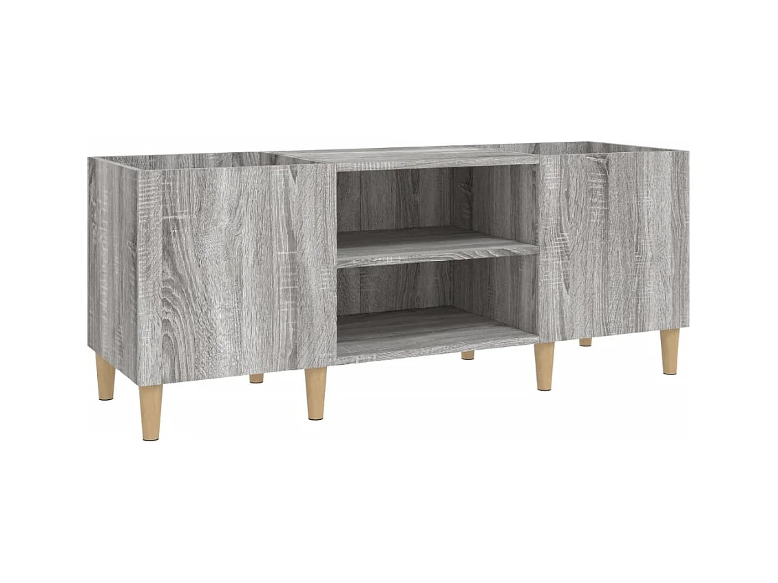 Mueble para discos madera contrachapada gris sonoma 121x38x48cm ES915641