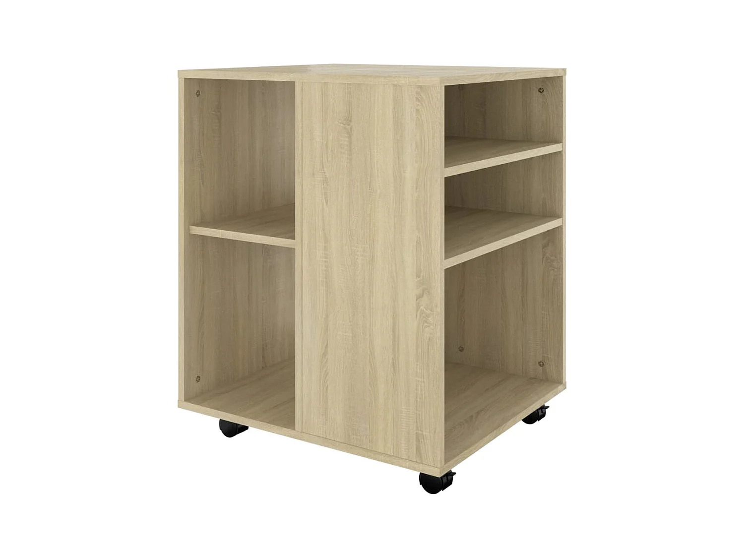 Rolkast 60x53x72 cm bewerkt hout sonoma eikenkleurig BE518079