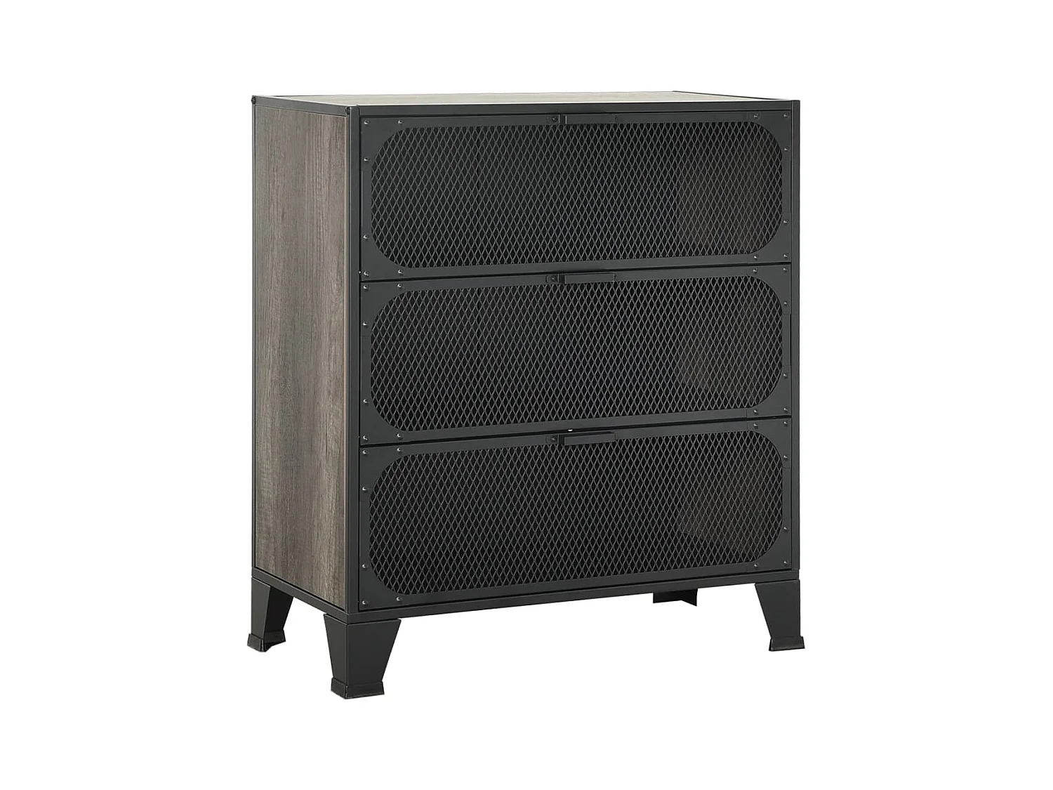 Armoires de rangement 2 pcs Gris 72x36x82 cm Métal et MDF FR50887