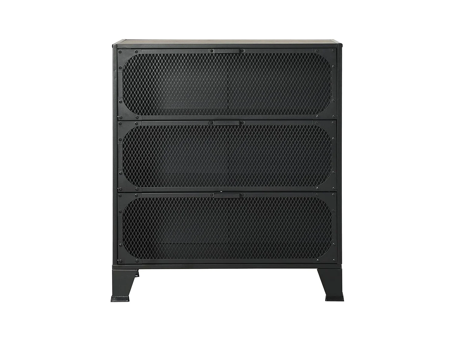 Armoires de rangement 2 pcs Gris 72x36x82 cm Métal et MDF FR50887