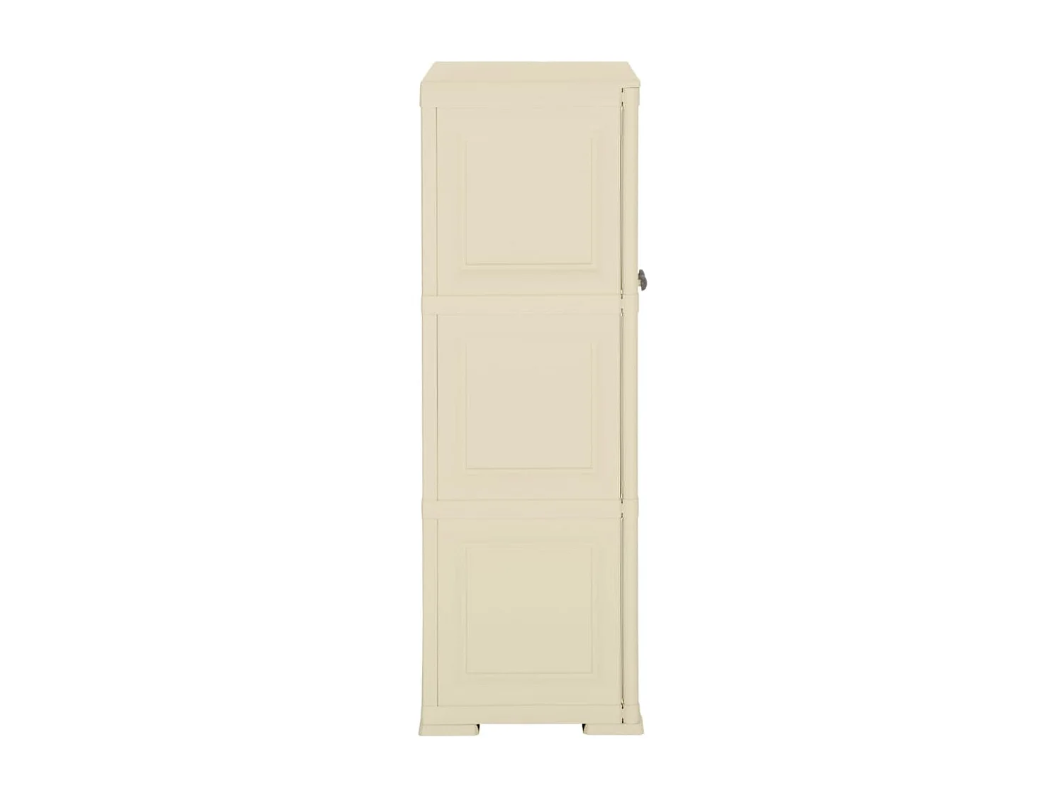 Armario de plástico diseño madera blanco angora 79x43x125 cm ES788494