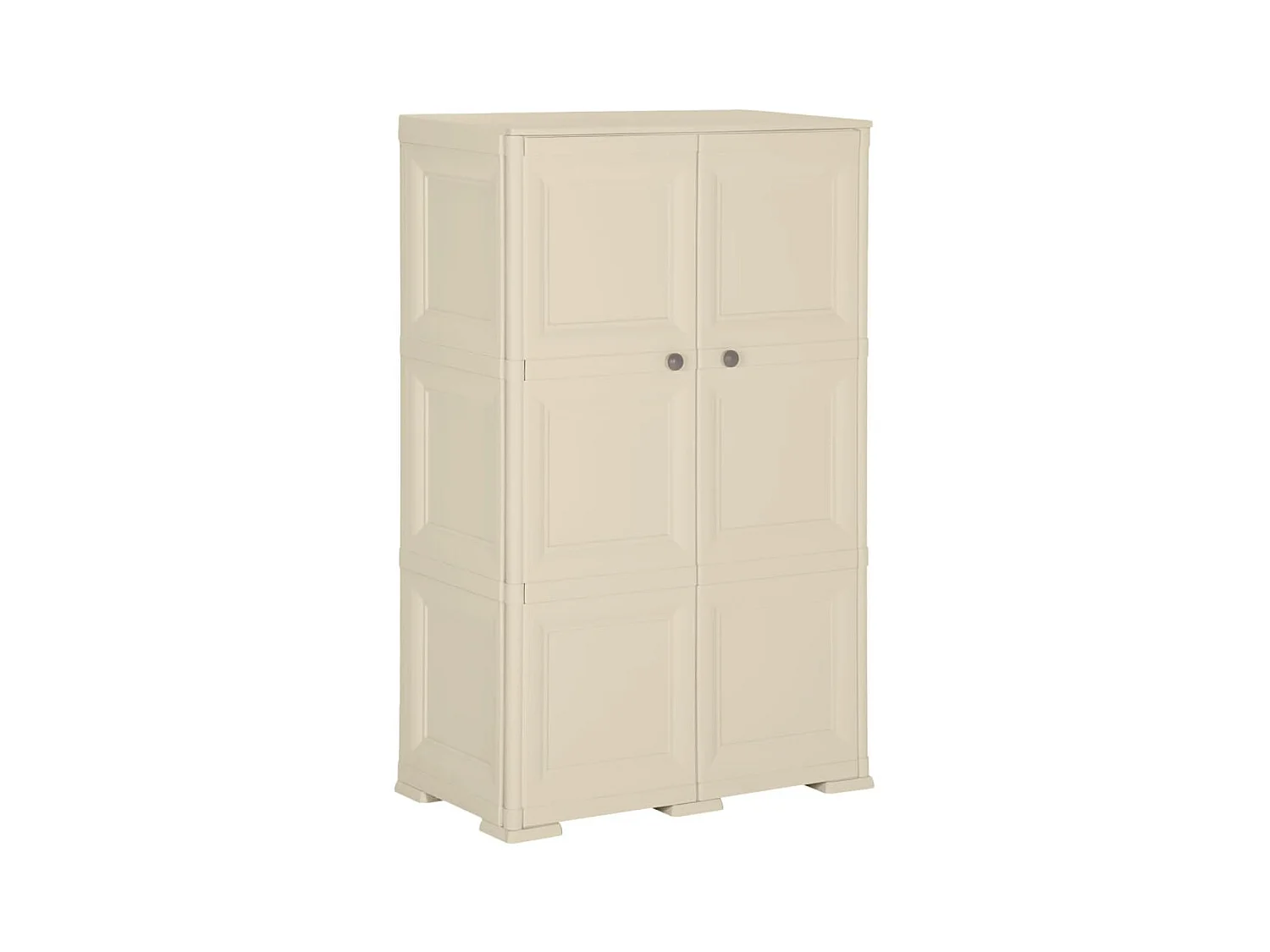 Armoire plastique 79x43x125 cm design de bois blanc angora FR62558