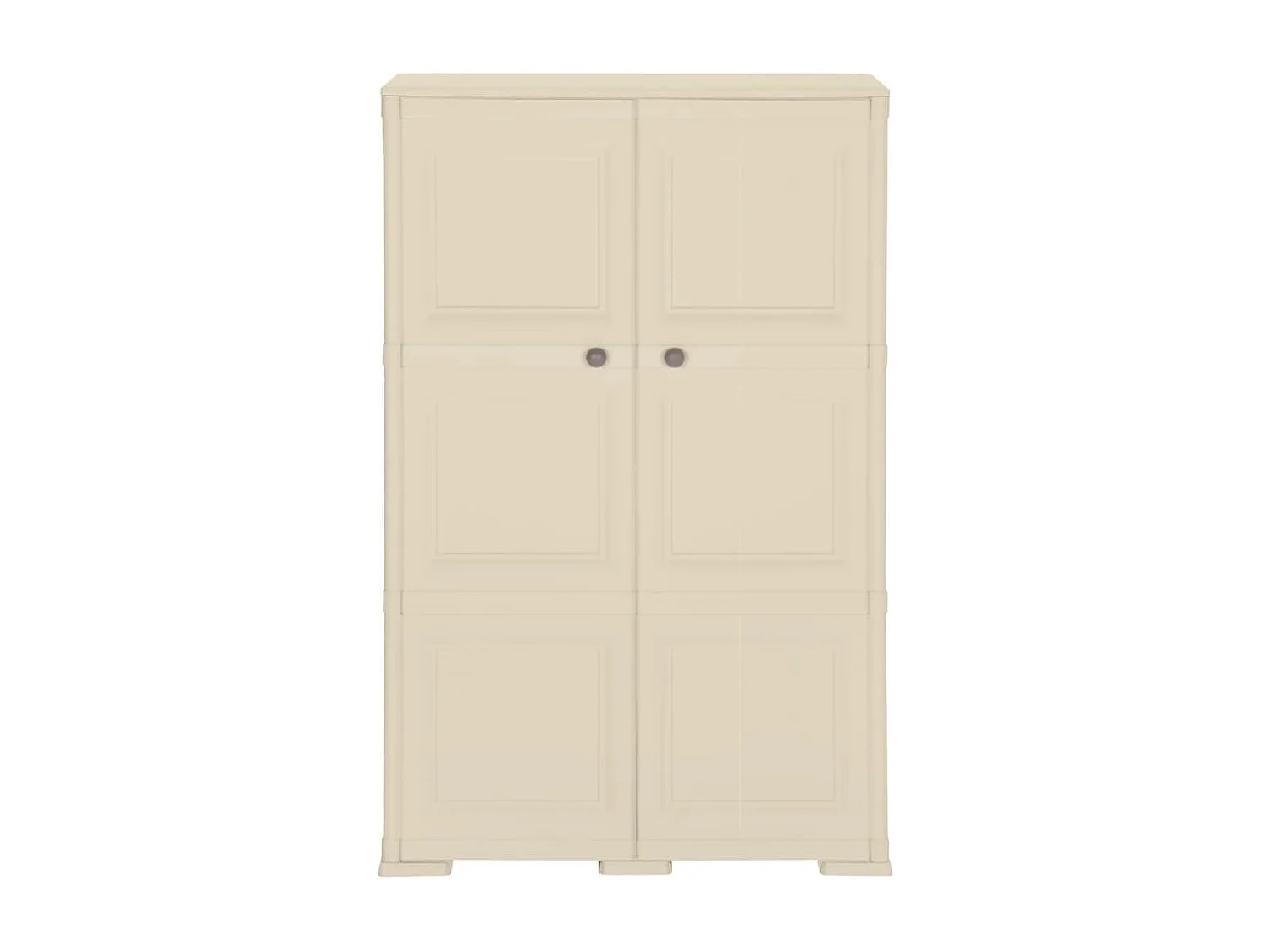 Armoire plastique 79x43x125 cm design de bois blanc angora FR62558