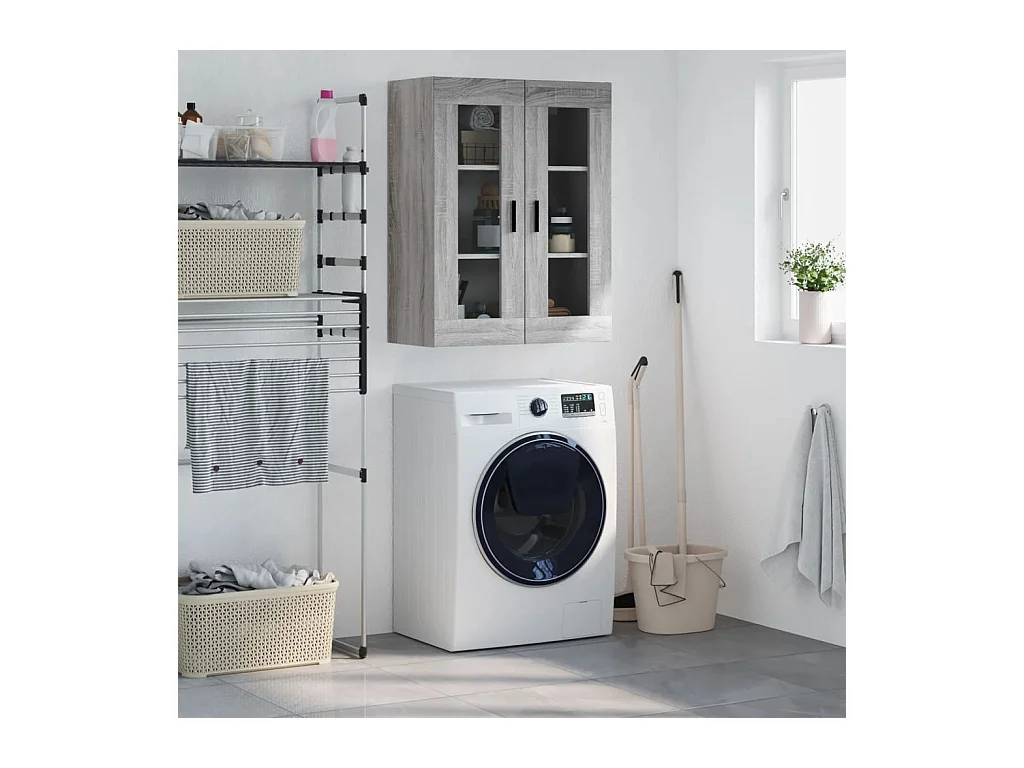 Hangkast 69,5x34x90 cm grijs sonoma eikenkleurig BE303207