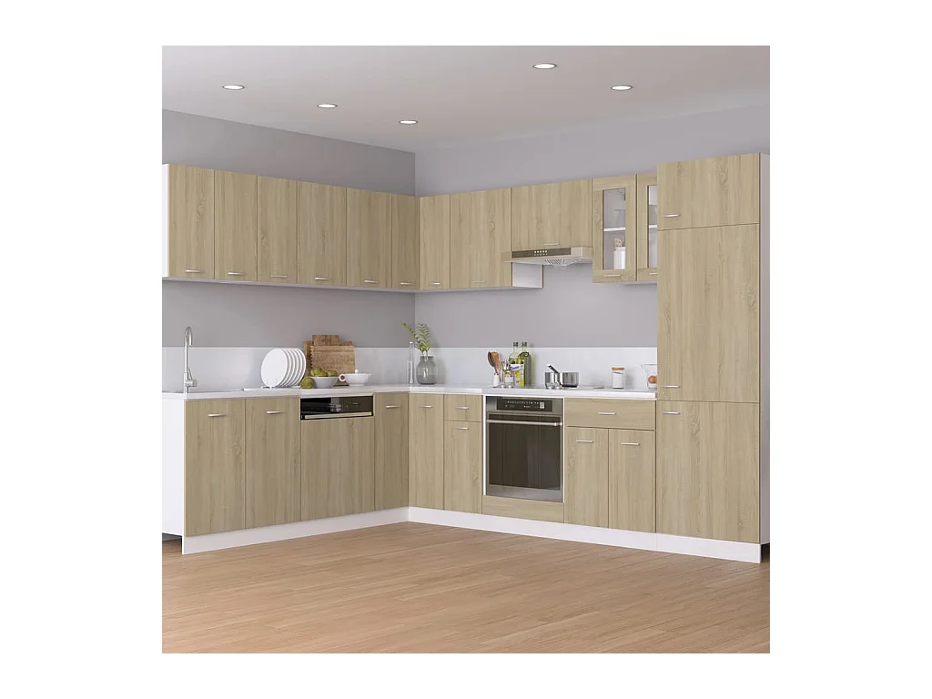 Armoire de plancher tiroir Chêne sonoma 30x46x81,5 cm Aggloméré FR23506