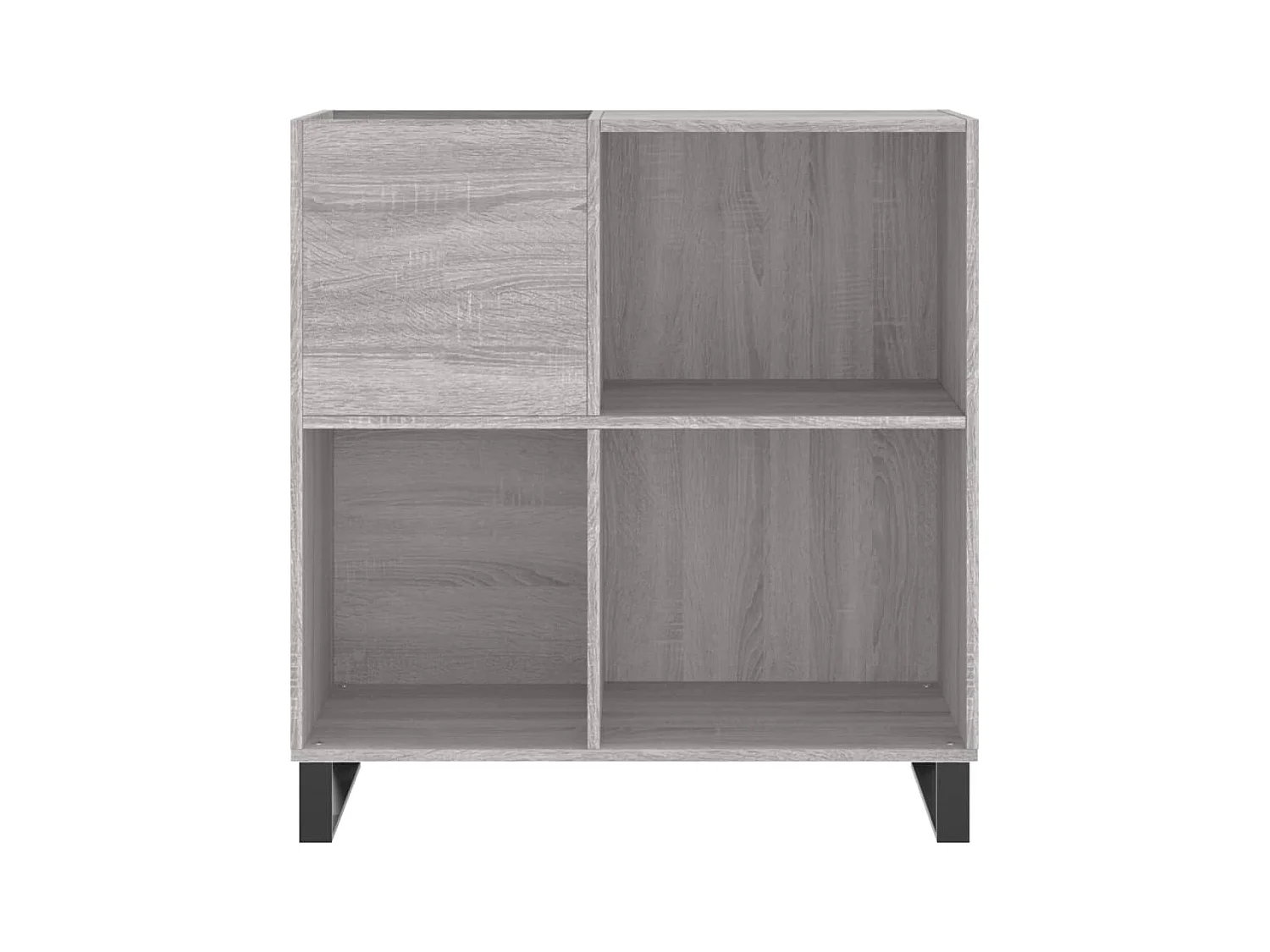 Mueble discos madera contrachapada gris Sonoma 84,5x38x89 cm ES371794