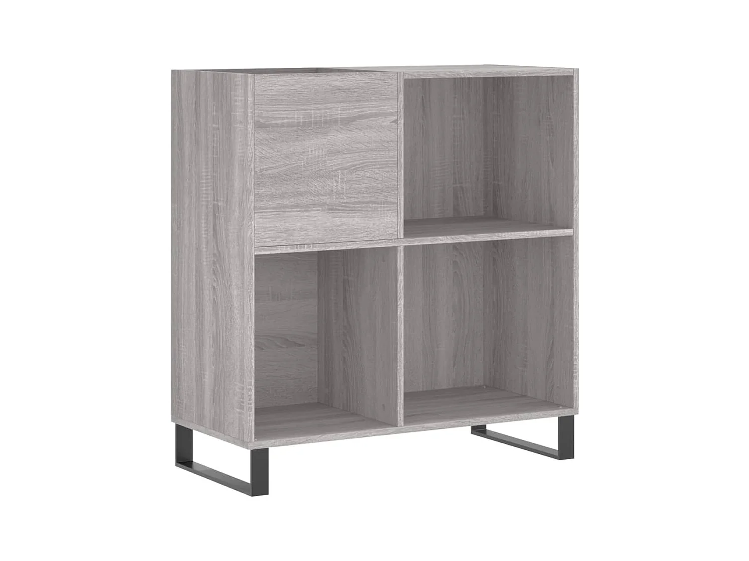 Mueble discos madera contrachapada gris Sonoma 84,5x38x89 cm ES371794