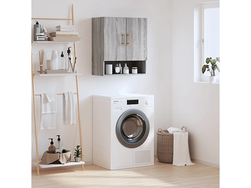 Armoire murale sonoma gris 60x31x70 cm bois d'ingénierie FR19412