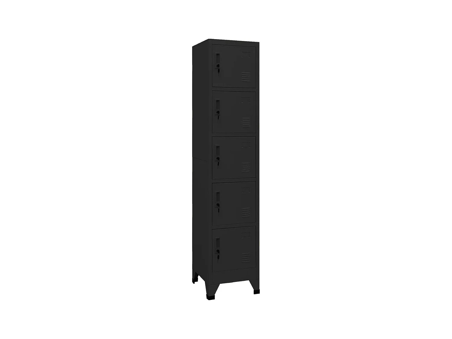 Taquilla de acero negro 38x40x180 cm ES263342