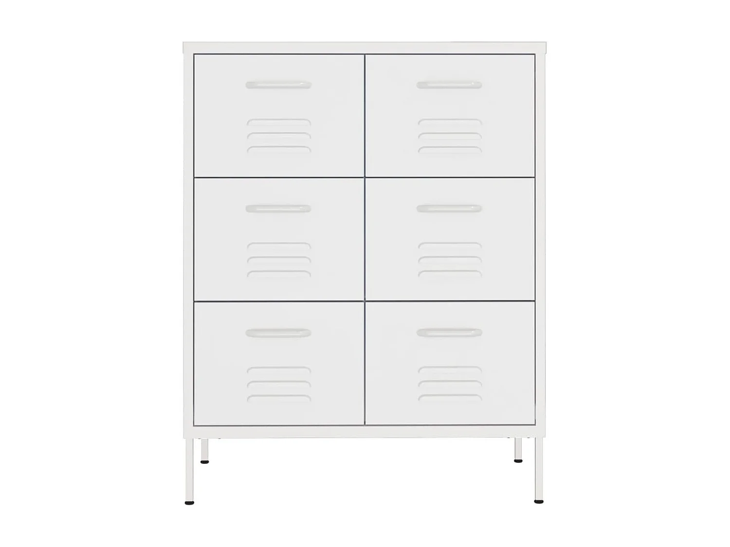 Armoire à tiroirs Blanc 80x35x101,5 cm Acier FR69973