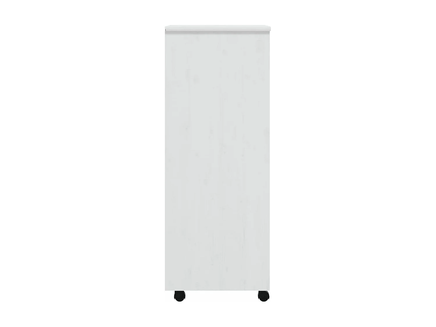 Armoire roulante avec tiroirs MOSS blanc bois de pin solide FR13381