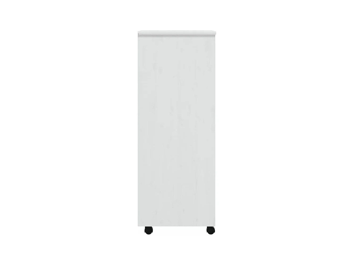 Armoire roulante avec tiroirs MOSS blanc bois de pin solide FR13381