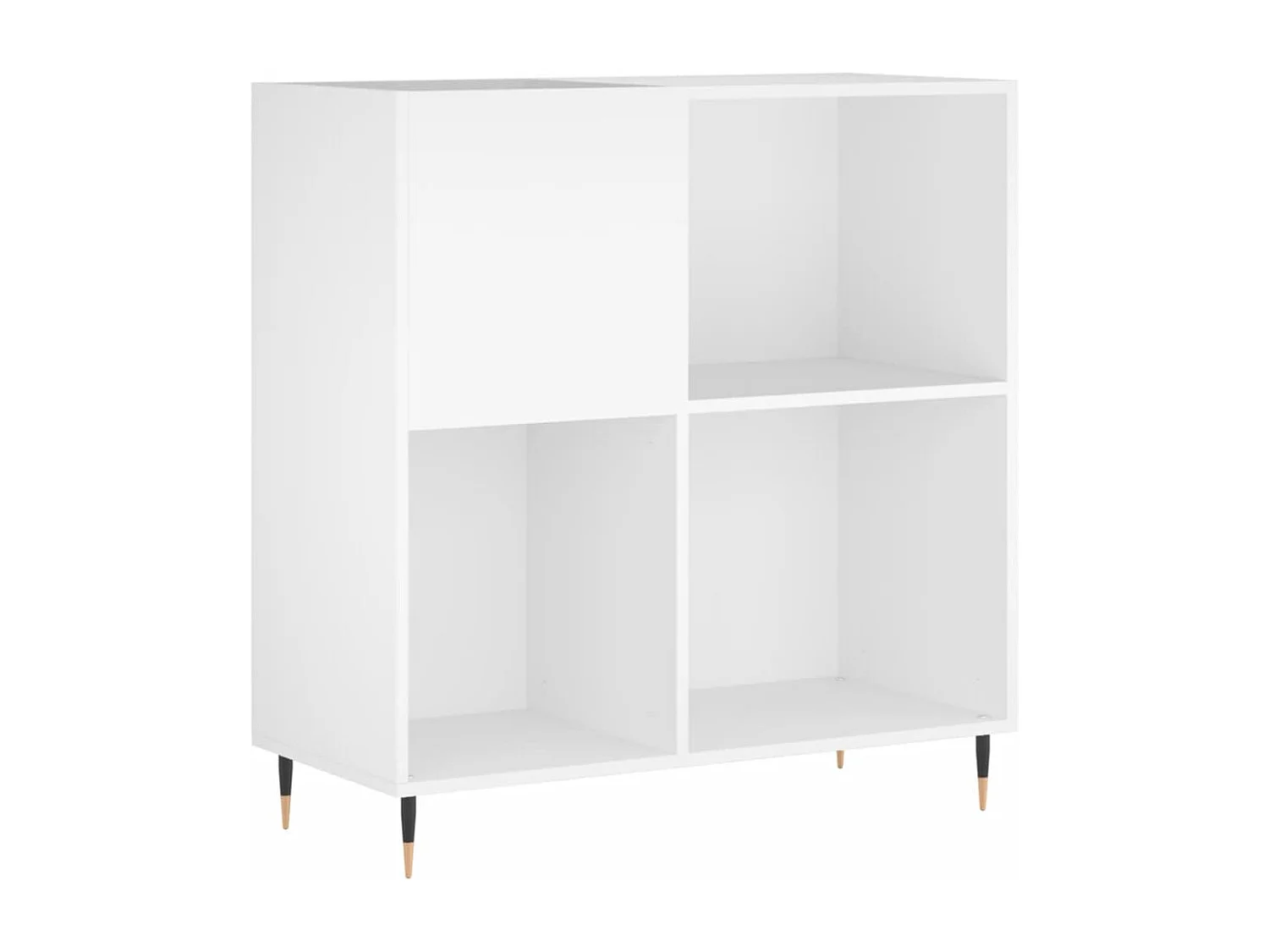 Armoire à disques blanc 84,5x38x89 cm bois d'ingénierie FR74057