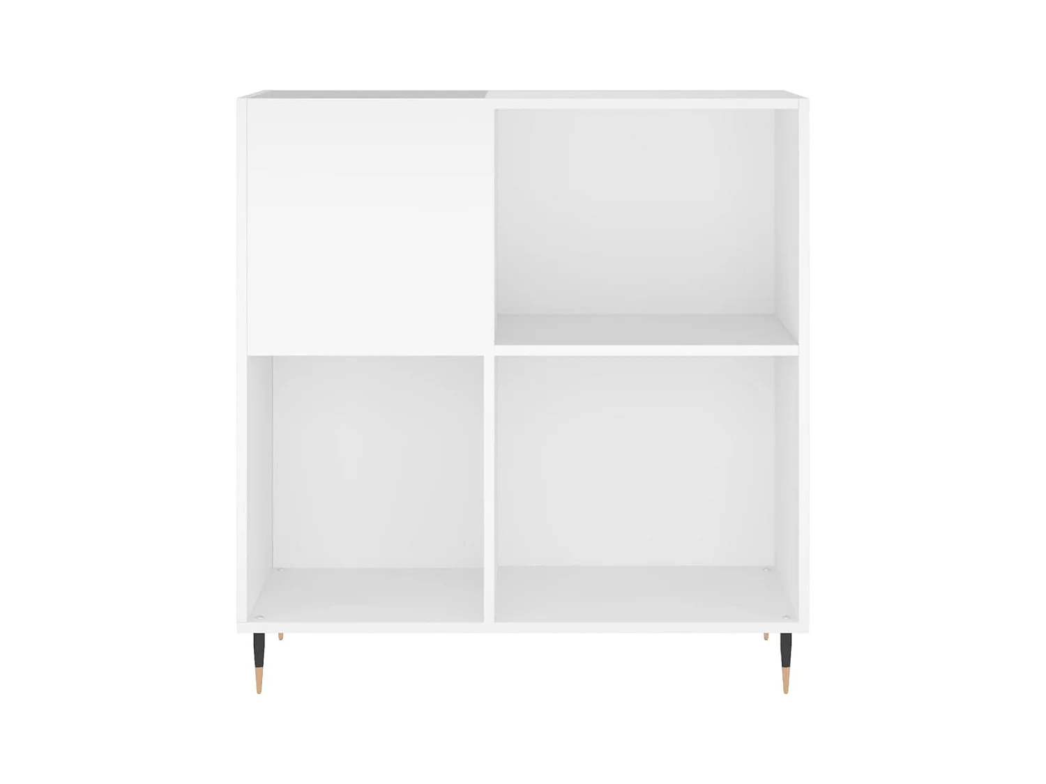 Armoire à disques blanc 84,5x38x89 cm bois d'ingénierie FR74057