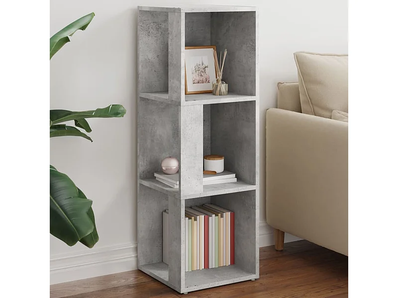 Mueble de esquina madera ingeniería gris hormigón 33x33x100 cm ES601398