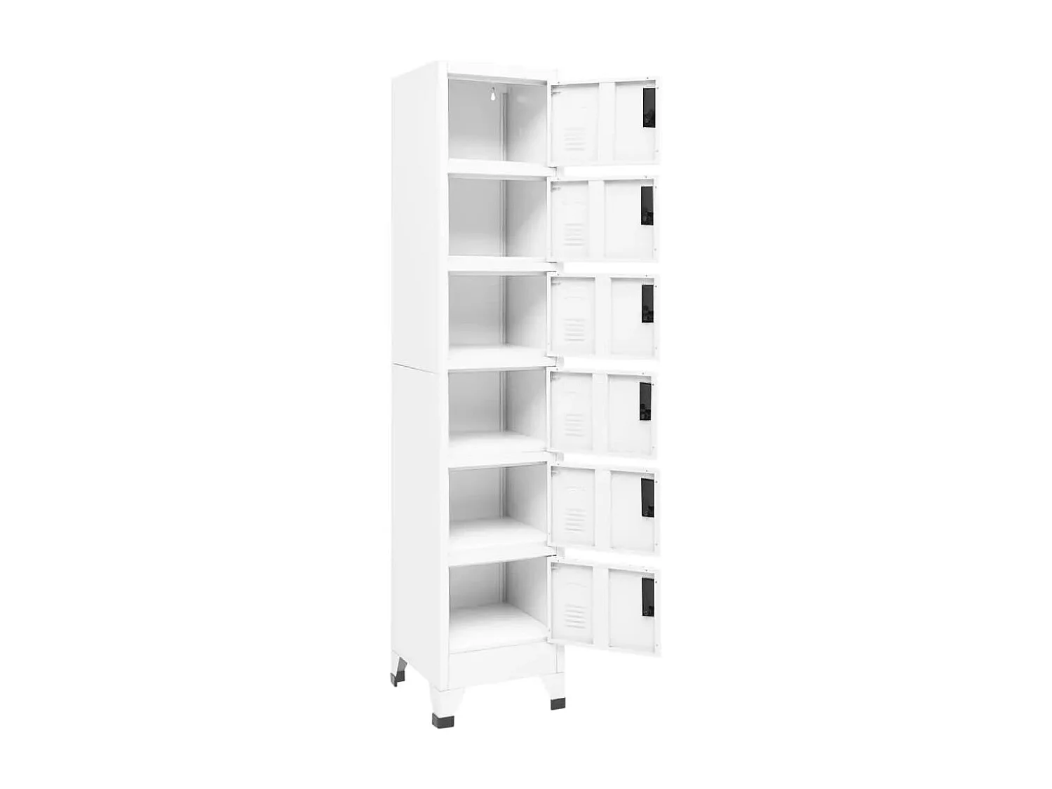 Armoire à casiers Blanc 38x40x180 cm Acier FR39053