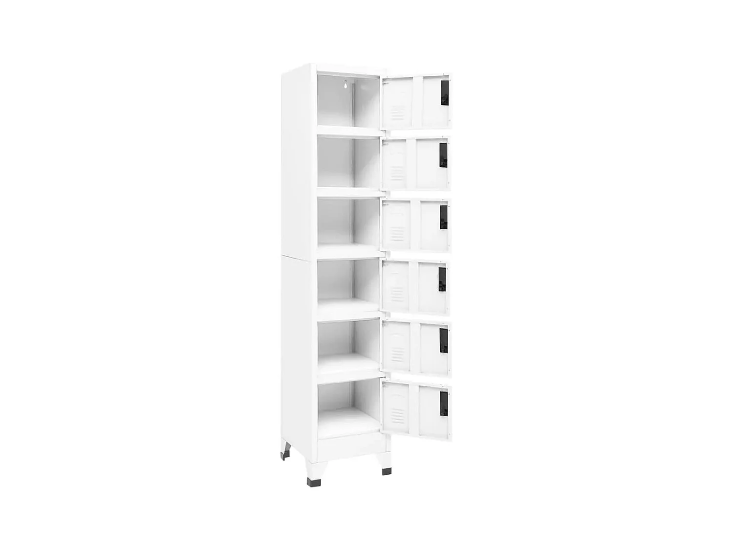 Armoire à casiers Blanc 38x40x180 cm Acier FR39053
