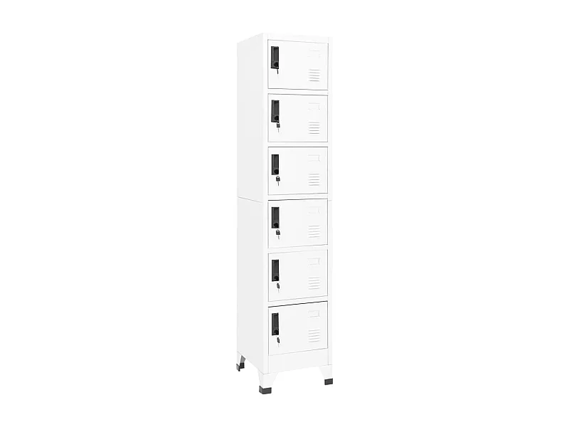 Armoire à casiers Blanc 38x40x180 cm Acier FR39053